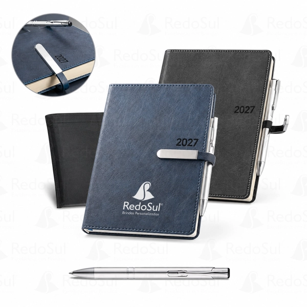 Agenda personalizada em PU tamanho 14,8 x 21 cm Agenda personalizada em PU tamanho 14,8 x 21 cm